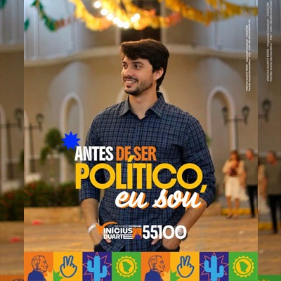 Capa sem distorção: Vinícius Duarte apresenta valores pessoais associados à atuação política